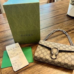 Gucci Dionysus GG Wallet on a Chain. New like condition!